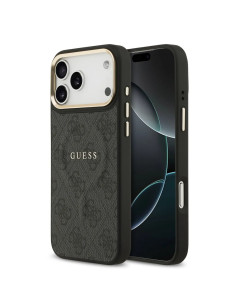 FUNDA IPHONE 17 PRO MAX NEGRA POLIPIEL CON MAGSAFE Y LOGO CLÁSICO 2