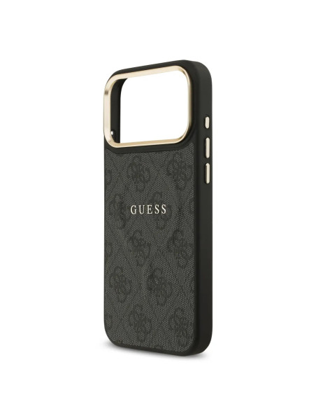 FUNDA IPHONE 17 PRO MAX NEGRA POLIPIEL CON MAGSAFE Y LOGO CLÁSICO