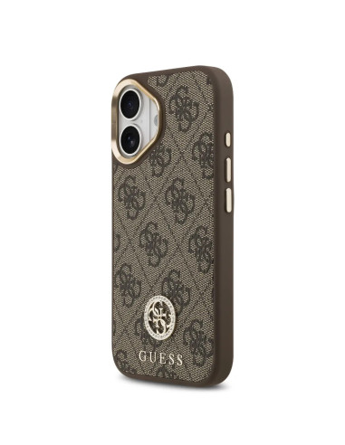 FUNDA IPHONE 17 EN POLIPIEL MARRÓN CON LOGO Y CORREA ANCHA INCLUIDA