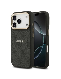 FUNDA IPHONE 17 PRO EN POLIPIEL NEGRA CON MAGSAFE Y LOGO