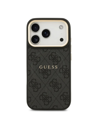 FUNDA IPHONE 17 PRO EN POLIPIEL NEGRA CON MAGSAFE Y LOGO
