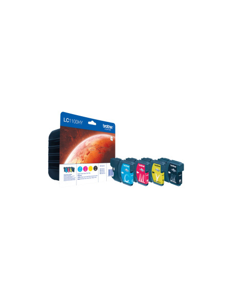 Brother LC1100HYVALBP cartucho de tinta 4 pieza(s) Original Negro,