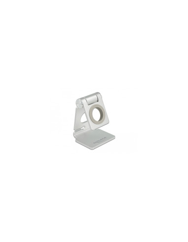 DeLOCK 18428 soporte Soporte activo para teléfono móvil Teléfono móvil/smartphone, Reloj inteligente Plata