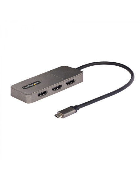 StarTech.com Adaptador USB-C de 3 Puertos Multimonitor - Hub MST USB