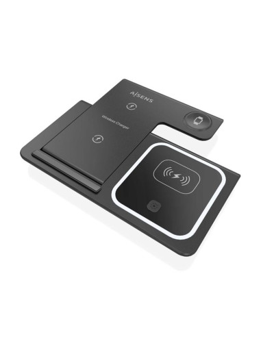 BASE CARGADOR AISENS SMARTPHONE/APPLE WATCH/AURICULARES WIRELESS BLACK