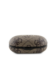 AURICULARES TWS ENC GUESS CON ACABO DE POLIPIEL Y LOGOTIPO METALICO MARRÓN 2