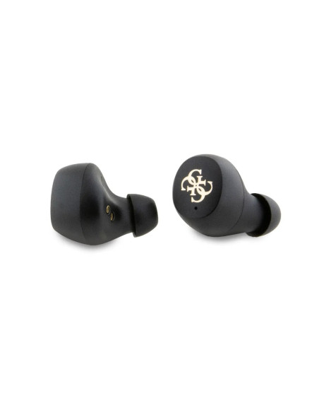 AURICULARES TWS ENC GUESS CON ACABO DE POLIPIEL Y LOGOTIPO METALICO MARRÓN