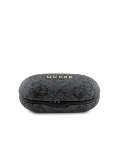AURICULARES TWS ENC GUESS CON ACABO DE POLIPIEL Y LOGOTIPO METALICO NEGRO 2