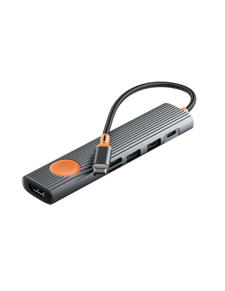 HUB USB-C 7 EN 1 CON HDMI 4K, PD 100W, 2 USB-A , USB-C , TF Y SD