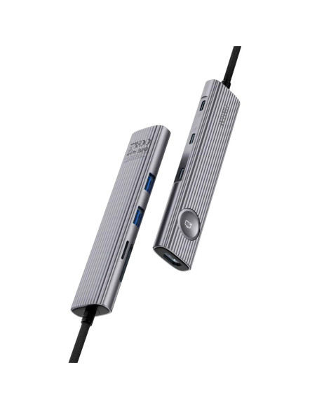 HUB USB-C 8 EN 1 CON HDMI, PD 10W, 2 USB-A, 2 USB-C, TF Y SD