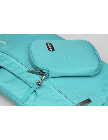 MALETÍN CON NECESER CAMPUS SLIM DE 13" / 14.2" PARA PORTATIL TURQUESA