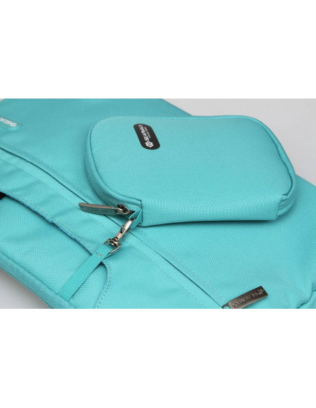 MALETÍN CON NECESER CAMPUS SLIM DE 13" / 14.2" PARA PORTATIL TURQUESA