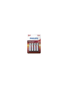 Philips Alkaline Power Pilas Alcalinas AA LR06 1.5V Pack 4 Unidades