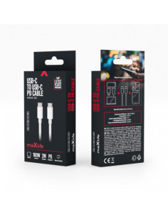 CABLE TIPO C A TIPO C 100W 2M BLANCO MAXLIFE 2