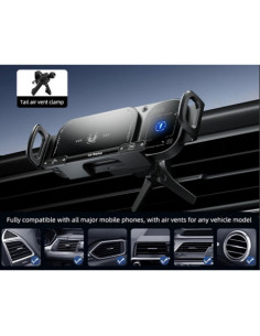 SOPORTE DE COCHE CONTROL TACTIL CON CARGA INALAMBRICA 15W WX042 XO 2