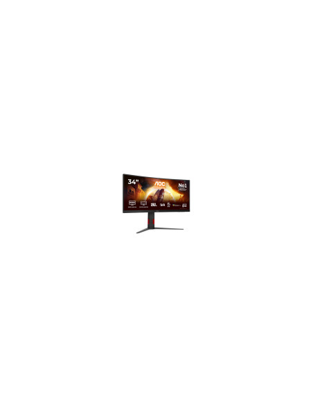 AOC G4 CU34G4CAP pantalla para PC 86,4 cm (34") 3440 x 1440 Pixeles UltraWide Quad HD LCD Negro, Rojo