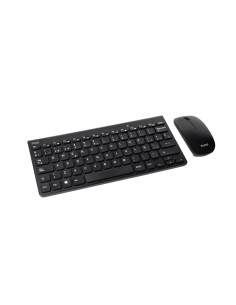 TooQ Teclado compacto + Ratón slim inalámbrico, Negro