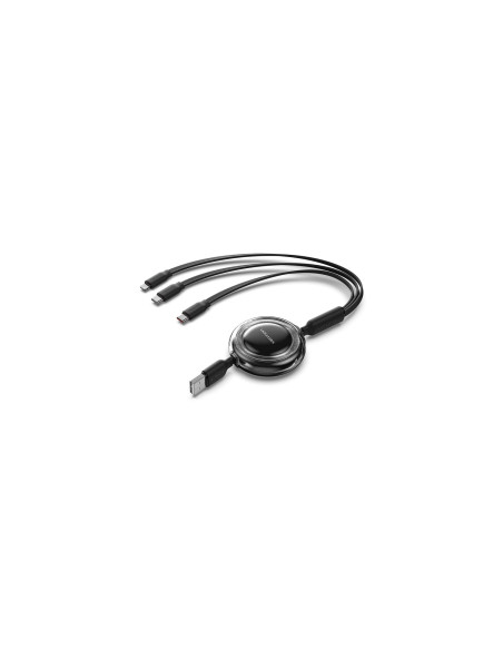Vention TRJBBE cable USB USB 2.0 USB A USB C/Lightning Negro