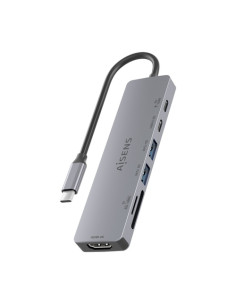 AISENS USB-C Dock 7 en 1, USB-C a 1xHDMI, 2xUSB-A, 1xUSB-C, 1xUSB-C 2