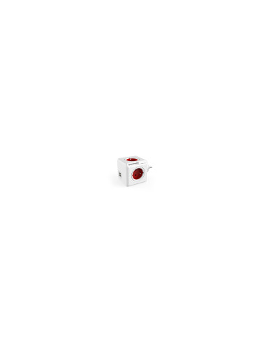 Allocacoc PowerCube Original USB Type E base múltiple 4 salidas AC Interior Rojo