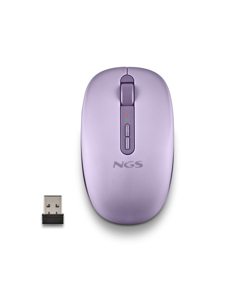 NGS FOG DUAL PURPLE ratón Universal Ambidextro RF Wireless +