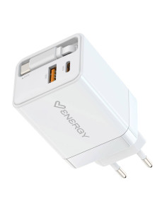 Energy Sistem Retractable Charger Universal Blanco Corriente alterna Interior