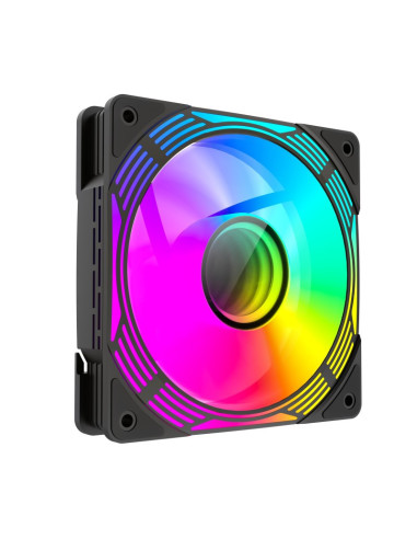 VENTILADOR GM 12CM ADICIONAL GAMING CHASIS ARGB REVERSED SILENCIOSO BLACK