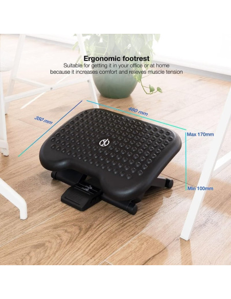REPOSAPIES ERGONOMICO TOOQ CONFORT BLACK