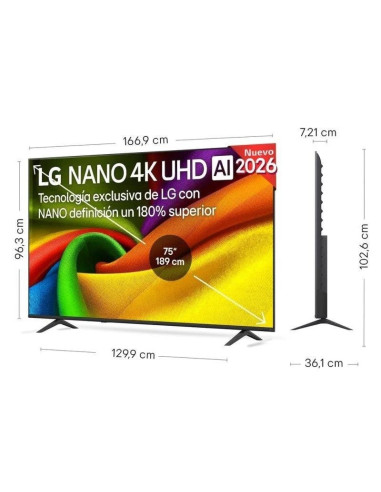 TELEVISOR LG 75 NANOCELL UHD 4K USB SMART TV HBBTV WIFI BLUETOOTH