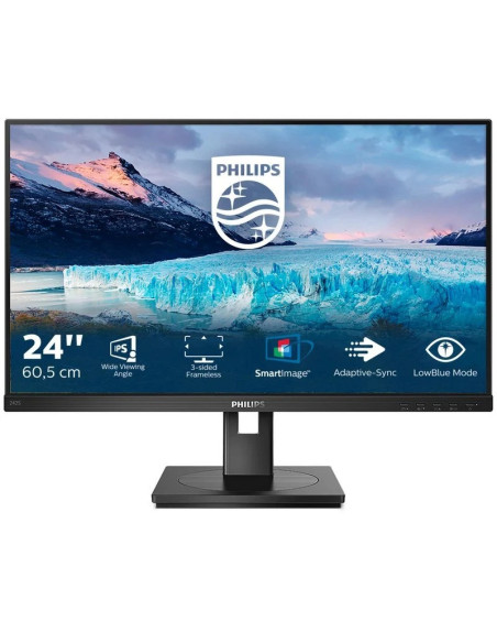 MONITOR PHILIPS 24 IPS MULTIMEDIA ERGONOMICO VGA DVI DP HDMI BLACK