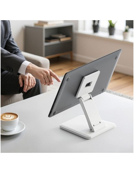 SOPORTE SOBREMESA AISENS MONITOR/POS 10 - 27 INCLINABLE WHITE