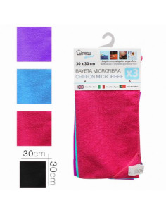 PACK 3 BAYETAS MICROFIBRAS 30X30 3 COLORES URBAN LIVING