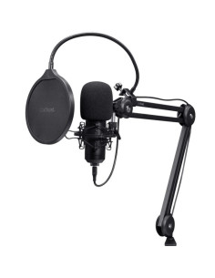 MICROFONO TRUST GXT 270 EMITA II+ USB FILTRO STREAMING BRAZO AJUSTABLE BLACK