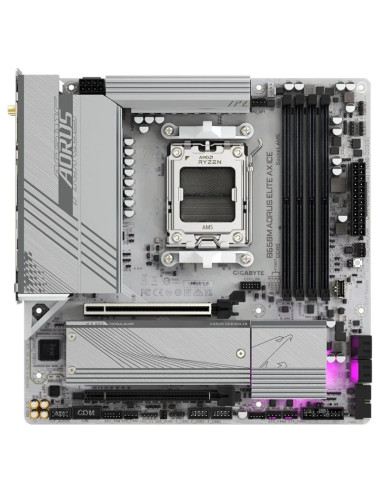 PLACA BASE GIGABYTE GA-B650M-AORUS ELITE AX ICE AM5 MATX 4XDDR5 WIFI HDMI DP