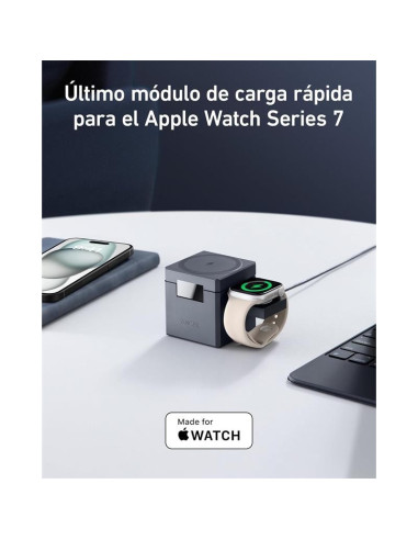 CARGADOR ANKER CUBO 3 EN 1 MAGSAFE AURICULARES+SMARTPHONE+RELOJ 30W USB-C