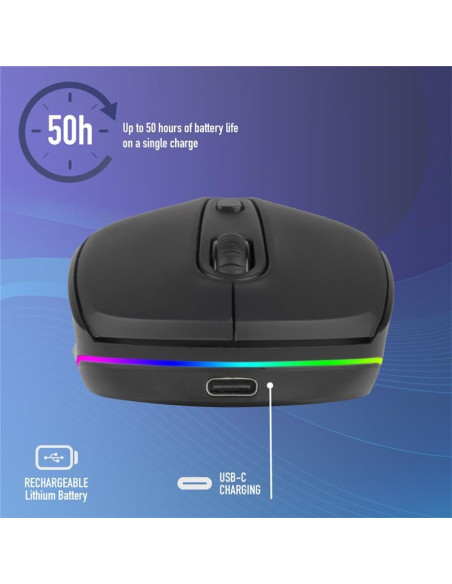 RATON NGS SMOG MULTIDEVICE WIRELESS BLUETOOTH RECARGABLE LED BLACK