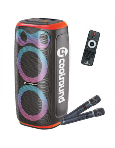 ALTAVOZ KARAOKE PORTATIL COOLSOUND BLAST PUMP 2X6.5\" 350W NARANJA
