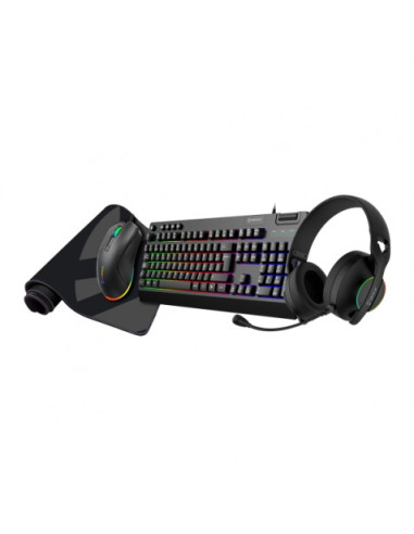UNYKAch Pack Gaming NOVA 4 en 1 Teclado Español, Ratón, Cascos,