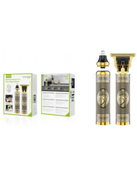 KIT CORTAPELO Y NARICERO METAL GL69634 RECARGABLE GREEN LYCA
