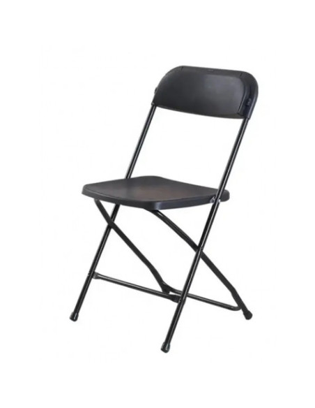 SILLA RESINA PLEGABLE 80X50X45CM NEGRA SUNGARDEN