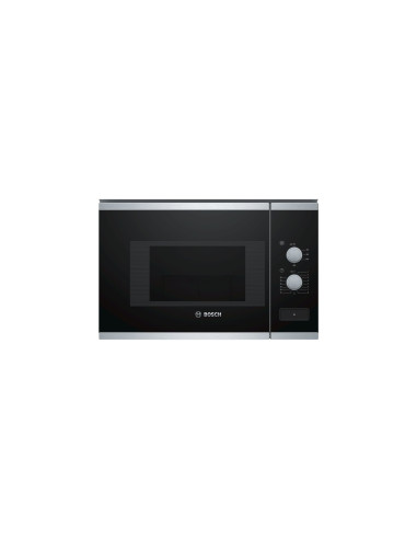 Bosch BFL520MS0 microondas Integrado Microondas combinado 20 L 800 W Negro, Acero inoxidable