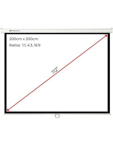 PANTALLA PROYECCION PHOENIX PARED Y TECHO MANUAL 112 200X200