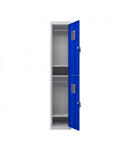 TAQUILLA METÁLICA 2 PUERTAS 1800X300X500MM AZUL CROMAD 2