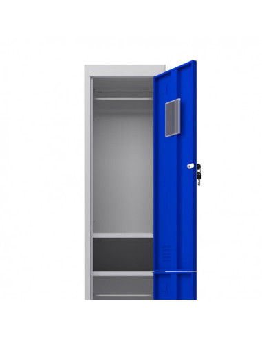 TAQUILLA METÁLICA 2 PUERTAS 1800X300X500MM AZUL CROMAD
