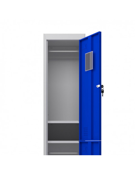 TAQUILLA METÁLICA 2 PUERTAS 1800X300X500MM AZUL CROMAD