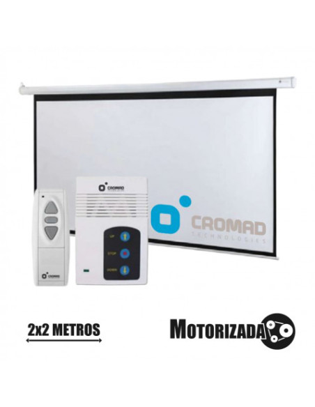 PANTALLA PROYECCION MOTORIZADA 2 X 2MTR CROMAD