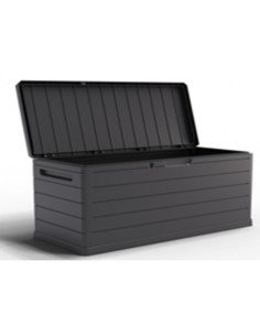 BAUL EXTERIOR 350 LITROS CON CERRADURA GRIS OSCURO ARTPLAST