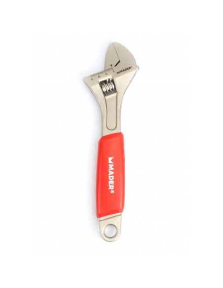 LLAVE INGLESA 10\"- 250MM MANGO RECUBIERTO ROJO MADER