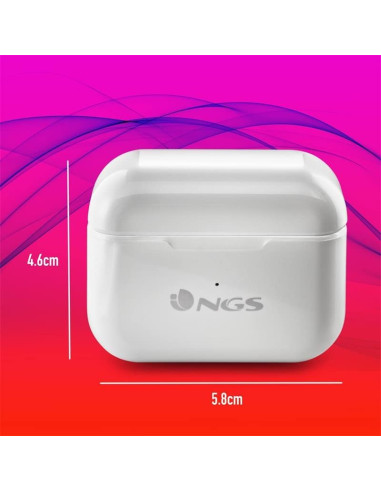 AURICULARES NGS ARTICA BLOOM EARPHONES BLUETOOTH WIRELESS WHITE