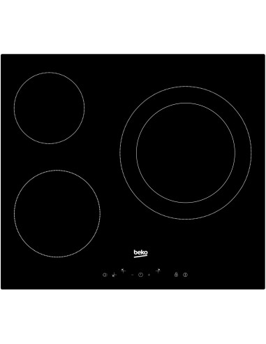 Beko HIC63402T hobs Negro Integrado Cerámico 3 zona(s)